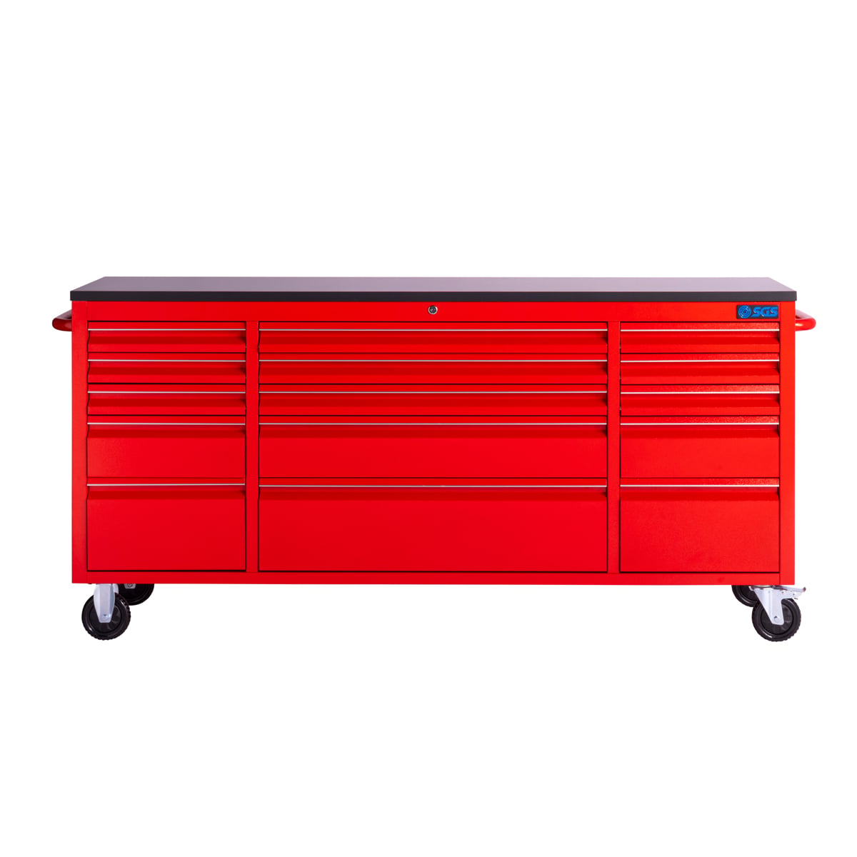 SGS 72in 15 Drawer Mobile Workbench & Heavy Duty Tool Chest | Red